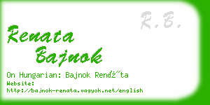 renata bajnok business card